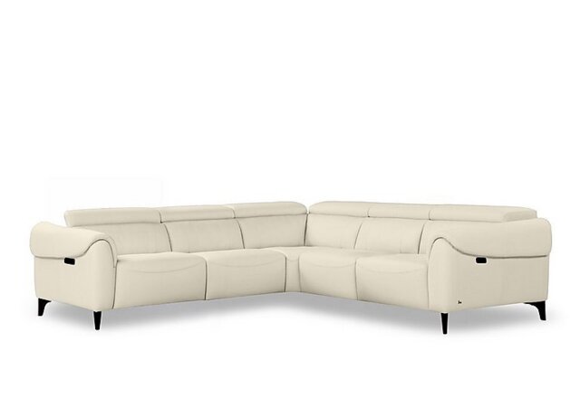 Nicoletti - Nicole Large Leather Power Recliner Corner Sofa with Power Headrests and Power Lumbar