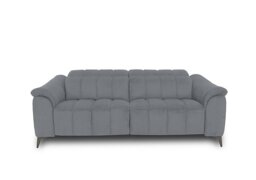 Angelo Fabric 3 Seater Power Recliner Sofa with Power Headrests - Velvet Grey
