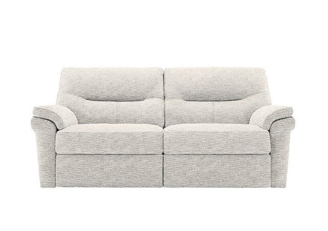 G Plan - Seattle 3 Seater Fabric Power Recliner Sofa with Power Lumbar and Heated Seats - Rush Cream