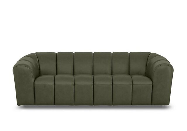 Rhianna 3 Seater Leather Sofa - Oslo Pine