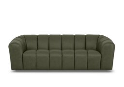 Rhianna 3 Seater Leather Sofa - Oslo Pine