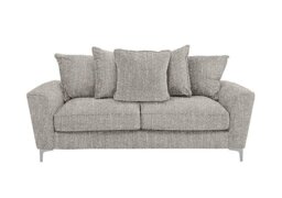 Legend 3 Seater Scatter Back Fabric Sofa - Barley Silver