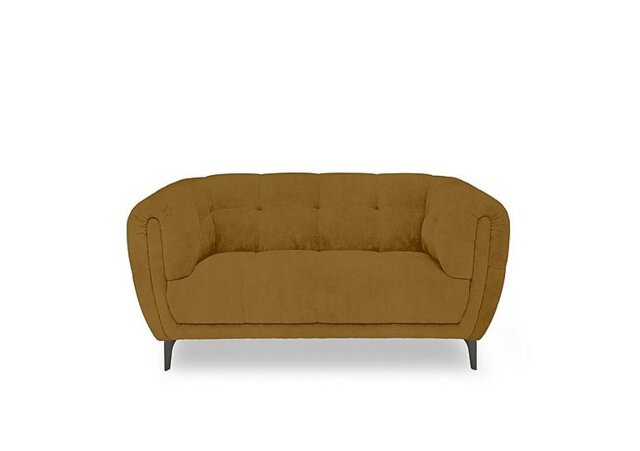 Sienna Fabric 2 Seater Sofa - Opulence Saffron