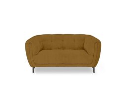 Sienna Fabric 2 Seater Sofa - Opulence Saffron