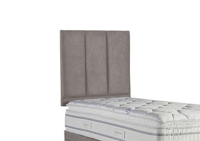 Sleepeezee - Spire Strutted Headboard - Single - Plush Light Grey