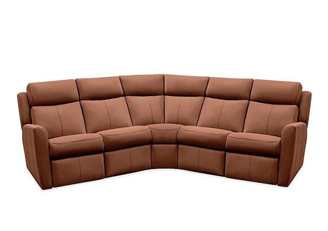 G Plan - Wren Large Leather Corner Sofa with Power Recliner - Cambridge Conker - Sofas and Armchairs - In Time for Christmas