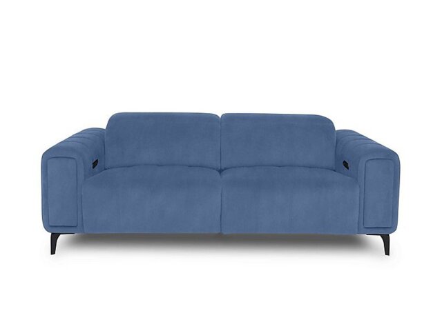Elphaba Fabric 3 Seater Power Recliner Sofa with Storage Arms - Dexter Wave