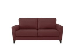 Ideal Home - Brondby 2 Seater Leather Sofa - BV Deep Red