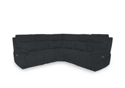 Sloane Fabric Large Power Recliner Corner Sofa with Power Headrests - Opulence Charcoal