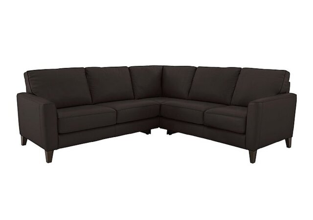 World of Leather - Brondby Large BV Leather Corner Sofa - Dark Chocolate