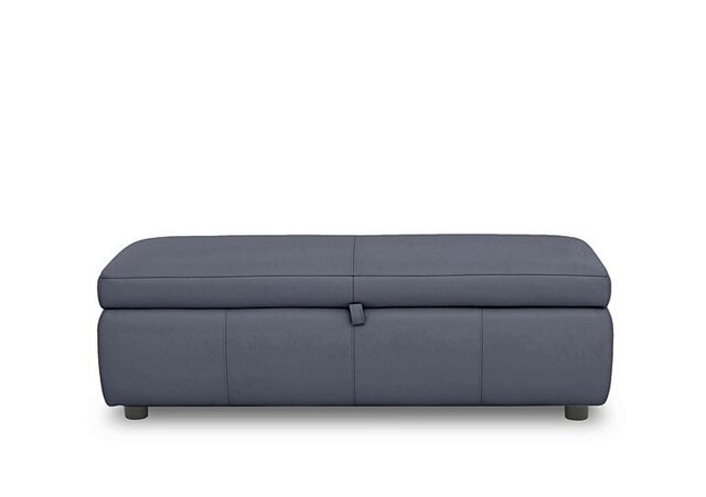 World of Leather - Tyrell 150cm NC Leather Blanket Box - NC Ocean Blue - Bedroom Furniture