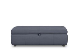 World of Leather - Tyrell 150cm NC Leather Blanket Box - NC Ocean Blue - Bedroom Furniture