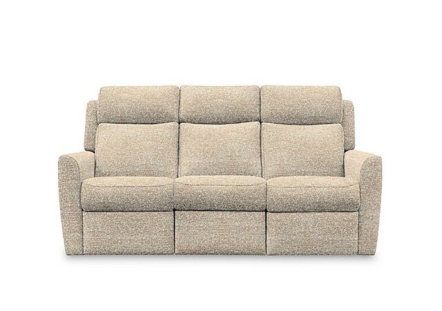 G Plan - Wren 3 Seater Fabric Recliner Sofa with Headrests and Power Lumbar - Kampala Beige