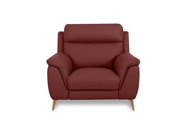 World of Leather - Eclipse Leather Chair - Deep Red