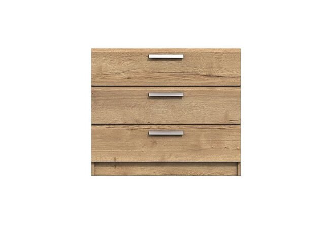 London Bedrooms - Waterloo 3 Drawer Chest - Natural Rustic Oak