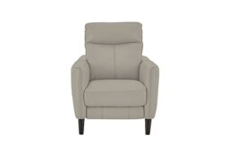 World of Leather - Compact Collection Petit Leather Armchair - Silver Grey