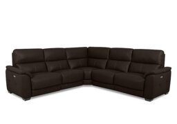 World of Leather - Saffron Large Leather Power Recliner Corner Sofa - Dark Chocolate - Sofas and Armchairs