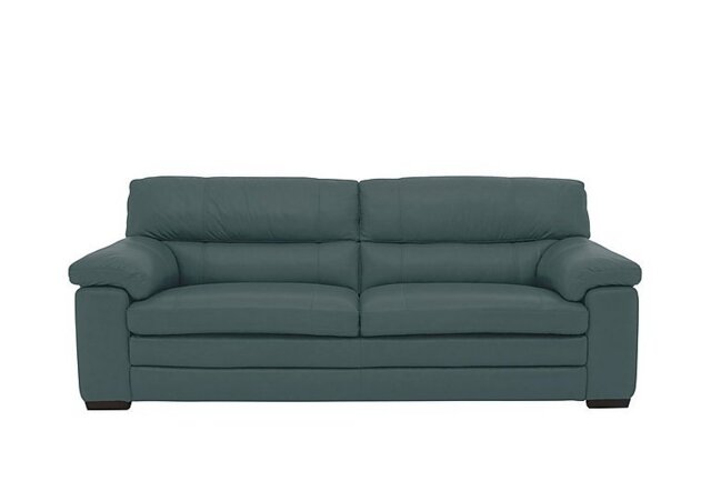 World of Leather - Cozee 3 Seater Pure Premium BV Leather Sofa - BV Lake Green