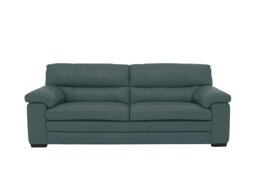 World of Leather - Cozee 3 Seater Pure Premium BV Leather Sofa - BV Lake Green
