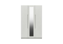 London Bedrooms - St Pancras 3 Door Wardrobe with Mirror - White