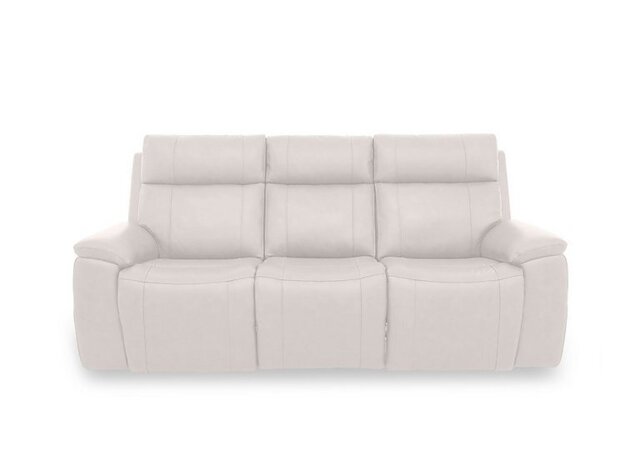 Aero Leather 3 Seater Power Recliner Sofa with Power Headrests and Heated Seats - Cotton Cat - Sofas and Armchairs - In Time for Christmas