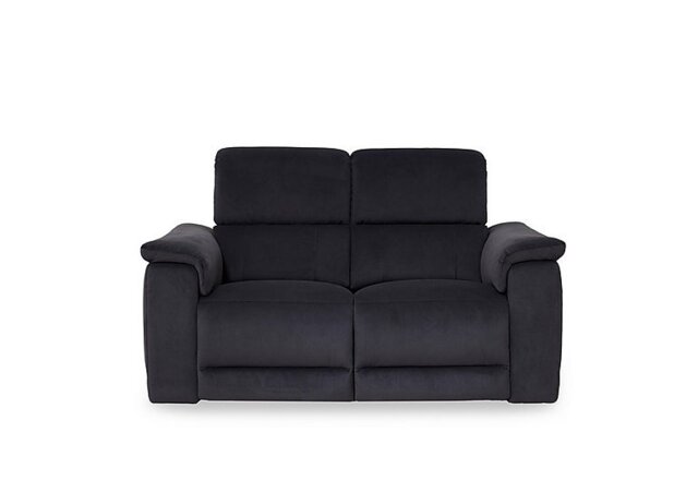 Genius Fabric 2 Seater Power Recliner Sofa with Power Headrests and Bluetooth Speakers - Iron Grey