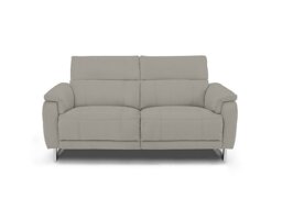 Moet 2 Seater Fabric Power Recliner Sofa with Telescopic Headrests - Opulence Silver