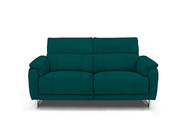 Moet 2 Seater Fabric Power Recliner Sofa with Telescopic Headrests - Opulence Teal