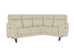 World of Leather - Compact Collection Petit NC Leather Power Recliner Right Hand Facing Corner Sofa - NC Bisque