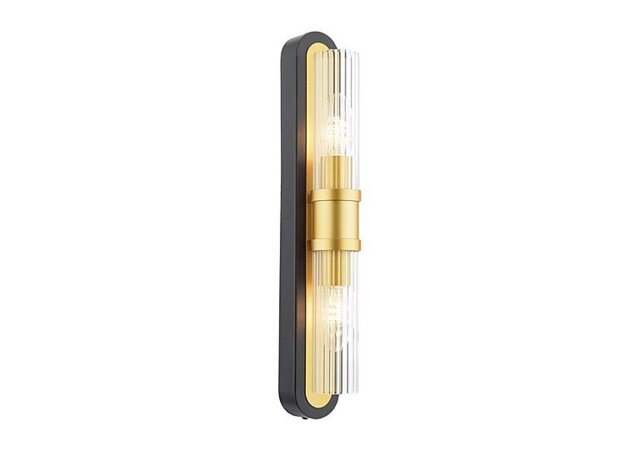Huxwell Ribbed Glass 2 Light Wall Light