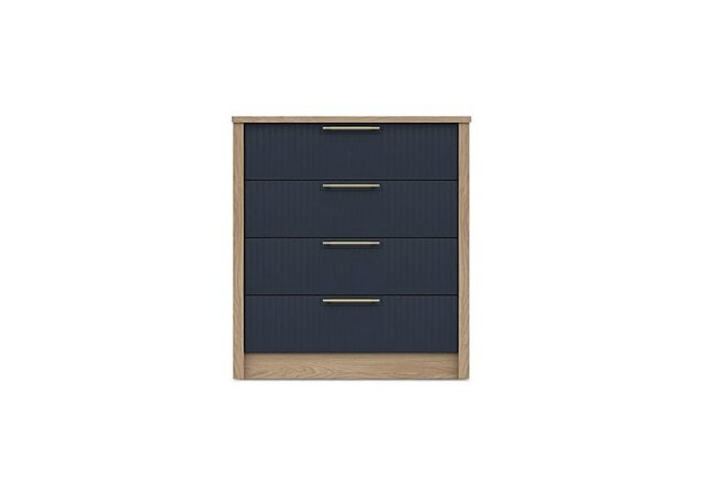 London Bedrooms - Chelsea 4 Drawer Chest with Gold Handles - Royal Blue