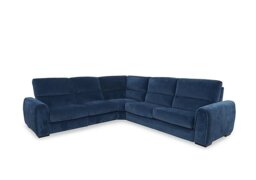 Flex Fabric Large Corner Sofa - R330 Steel Blue