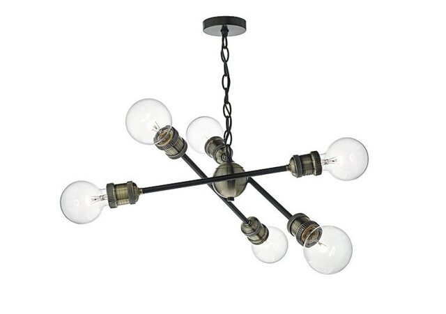 Brigade 6 Bulb Pendant Ceiling Light