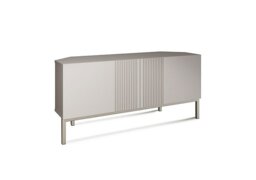 Delta Corner TV Unit with Smart LED Lighting - Grey