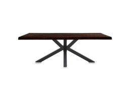Bodahl - Njord Raw Edge Dining Table with Metal Star Base - 220-cm - Smoked
