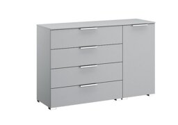 Rauch - Formes Decor 4 Drawer 1 Door Chest - Silk Grey