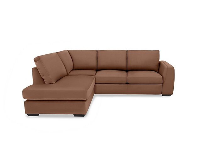 Dinky Leather Left Hand Facing Corner Chaise End Sofa