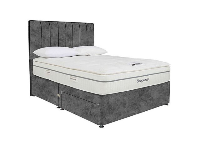 Sleepeezee - Tranquility 2800 Divan Set with 2 Drawers - King Size - Daytona Grey