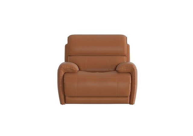 World of Leather - Link NC Leather Armchair - Pecan Brown