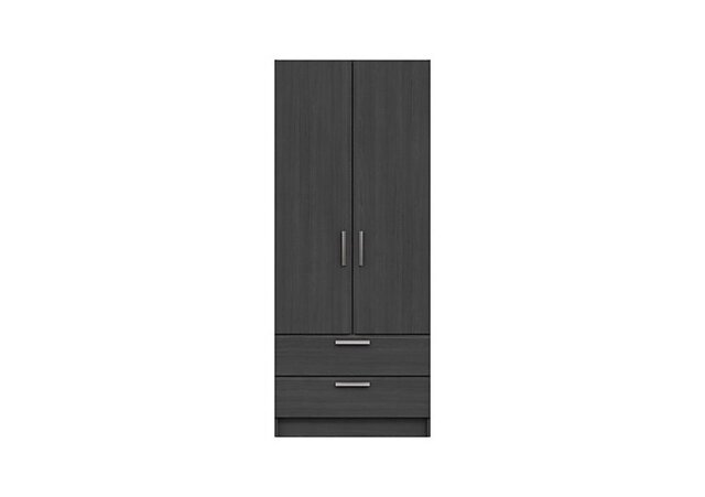 London Bedrooms - Waterloo 2 Door 2 Drawer Wardrobe - Graphite