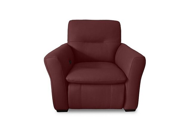 World of Leather - Restore Leather Power Recliner Armchair - Deep Red