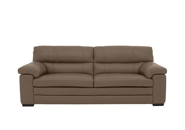World of Leather - Cozee 3 Seater Pure Premium Leather Sofa - Fawn