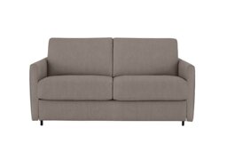 Nicoletti - Alcova 2 Seater Fabric Sofa Bed with Slim Arms - Flambe Tortora