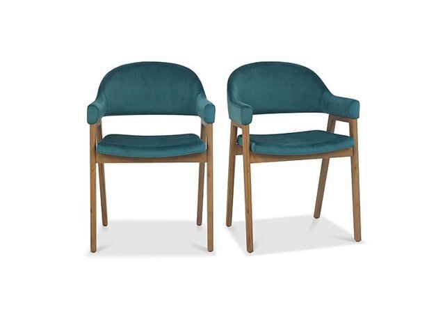 Stratford Pair of Fabric Dining Arm Chairs - In Time for Christmas