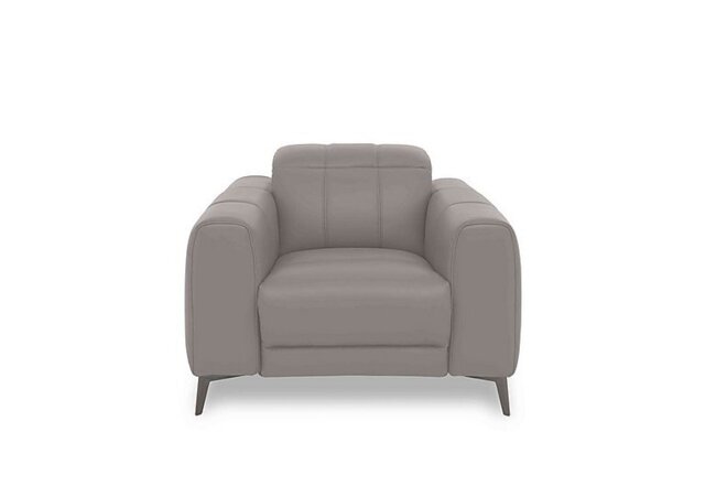 Ezra Leather Power Recliner Chair - Lead Grey