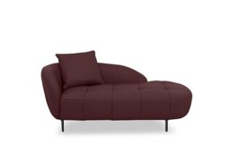 World of Leather - Bridgerton Leather Chaise - BV Deep Red