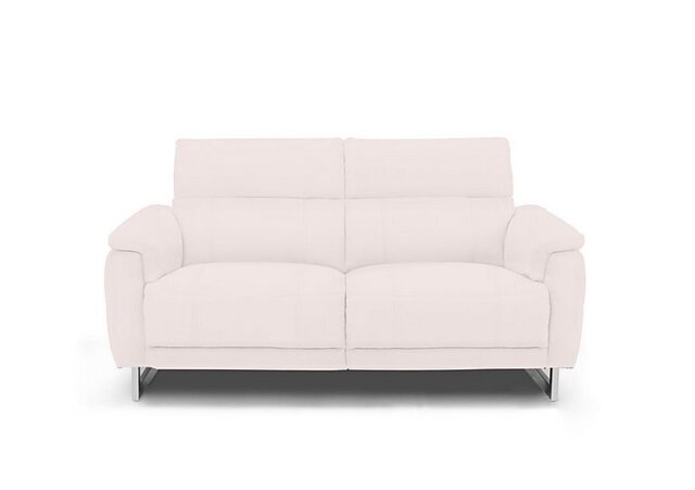 Moet 2 Seater Leather Power Recliner Sofa with Telescopic Headrests - Cotton