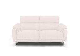 Moet 2 Seater Leather Power Recliner Sofa with Telescopic Headrests - Cotton
