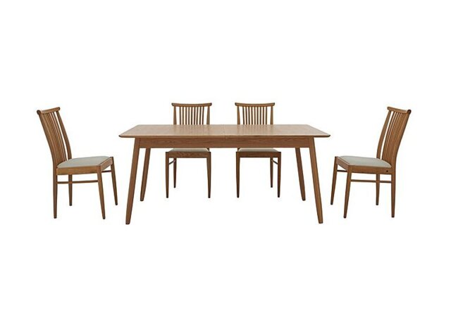 Ercol - Teramo Medium Dining Table and 4 Slatted Chairs