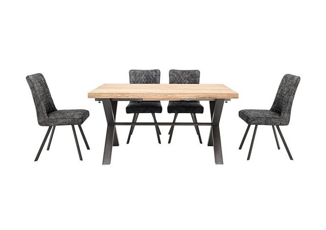 Earth Small Dining Table and 4 Chairs - Graphite